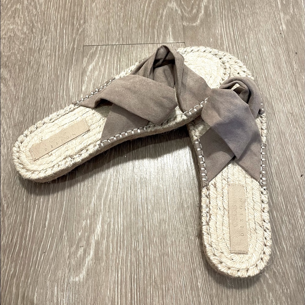 ASOS Wide Fit Jokly Knotted mule espadrille in beige size 11